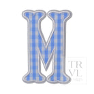 Gingham Sky Appliqué Letters *2 Pc Pre-Pack* Letter M