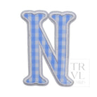 Gingham Sky Appliqué Letters *2 Pc Pre-Pack* Letter N