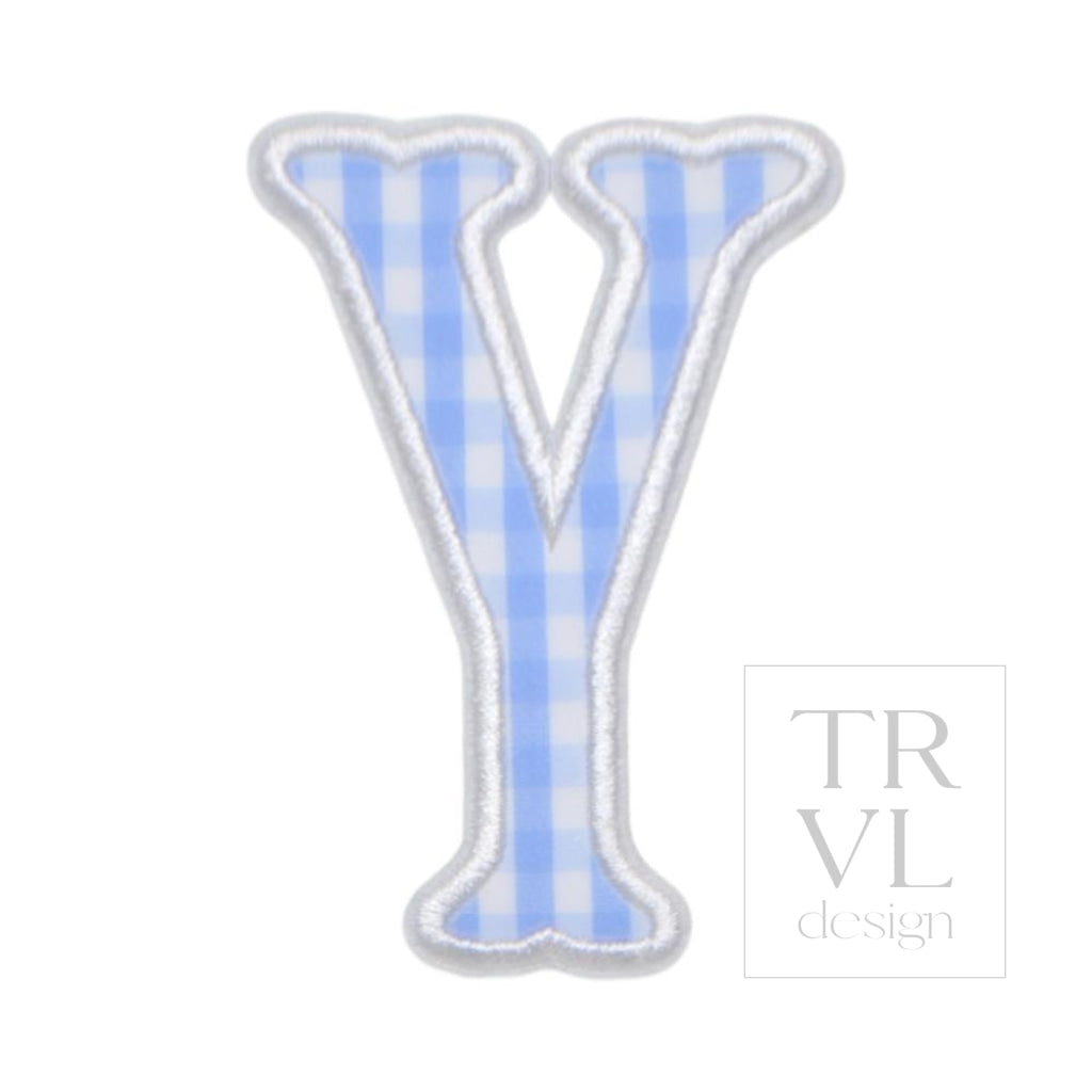 Gingham Sky Appliqué Letters *2 Pc Pre-Pack*