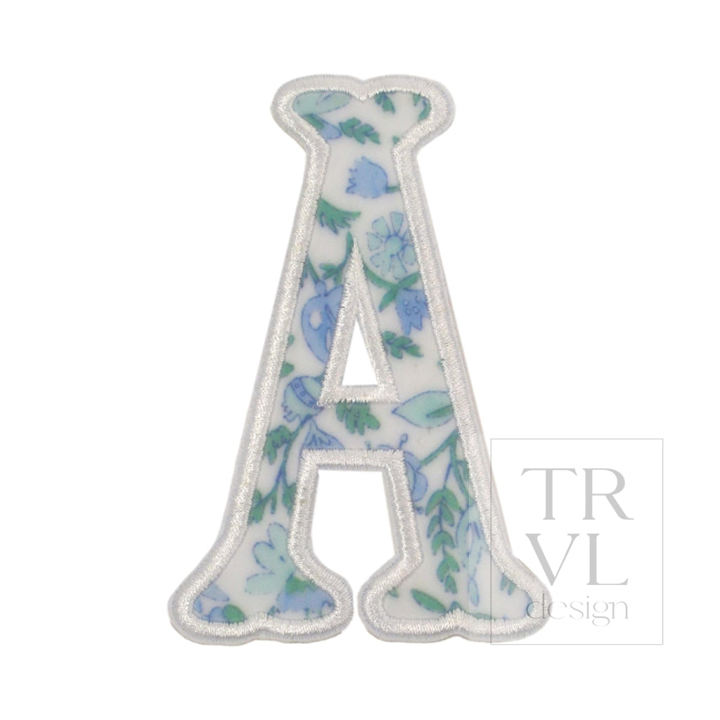 LETTER APPLIQUÉS - LARGE HAMPTONS FLORAL *2 PC PRE-PACK* - Letter A - Decorative Stickers