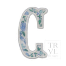 LETTER APPLIQUÉS - LARGE HAMPTONS FLORAL *2 PC PRE-PACK* - Letter C - Decorative Stickers