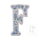 LETTER APPLIQUÉS - LARGE HAMPTONS FLORAL *2 PC PRE-PACK* - Letter F - Decorative Stickers