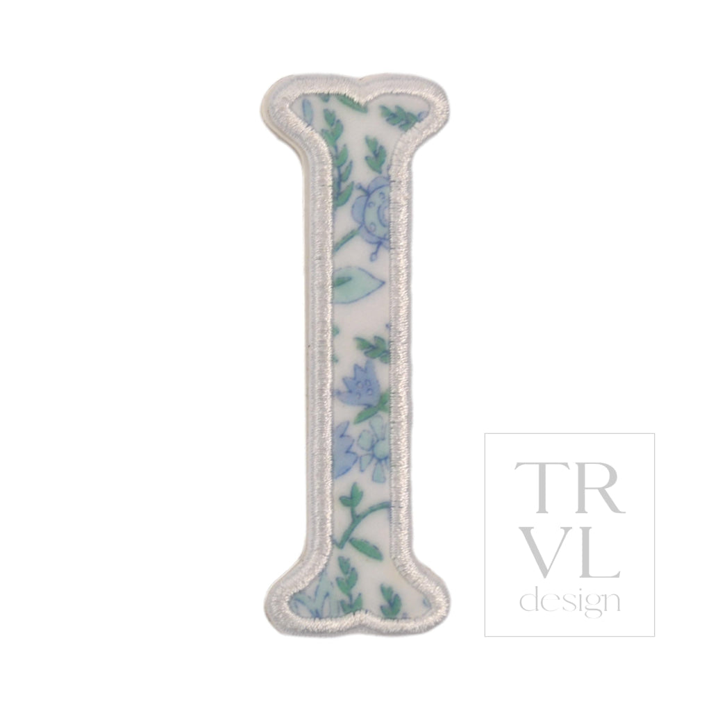 LETTER APPLIQUÉS - LARGE HAMPTONS FLORAL *2 PC PRE-PACK* - Letter I - Decorative Stickers