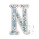 LETTER APPLIQUÉS - LARGE HAMPTONS FLORAL *2 PC PRE-PACK* - Letter N - Decorative Stickers