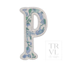 LETTER APPLIQUÉS - LARGE HAMPTONS FLORAL *2 PC PRE-PACK* - Letter P - Decorative Stickers