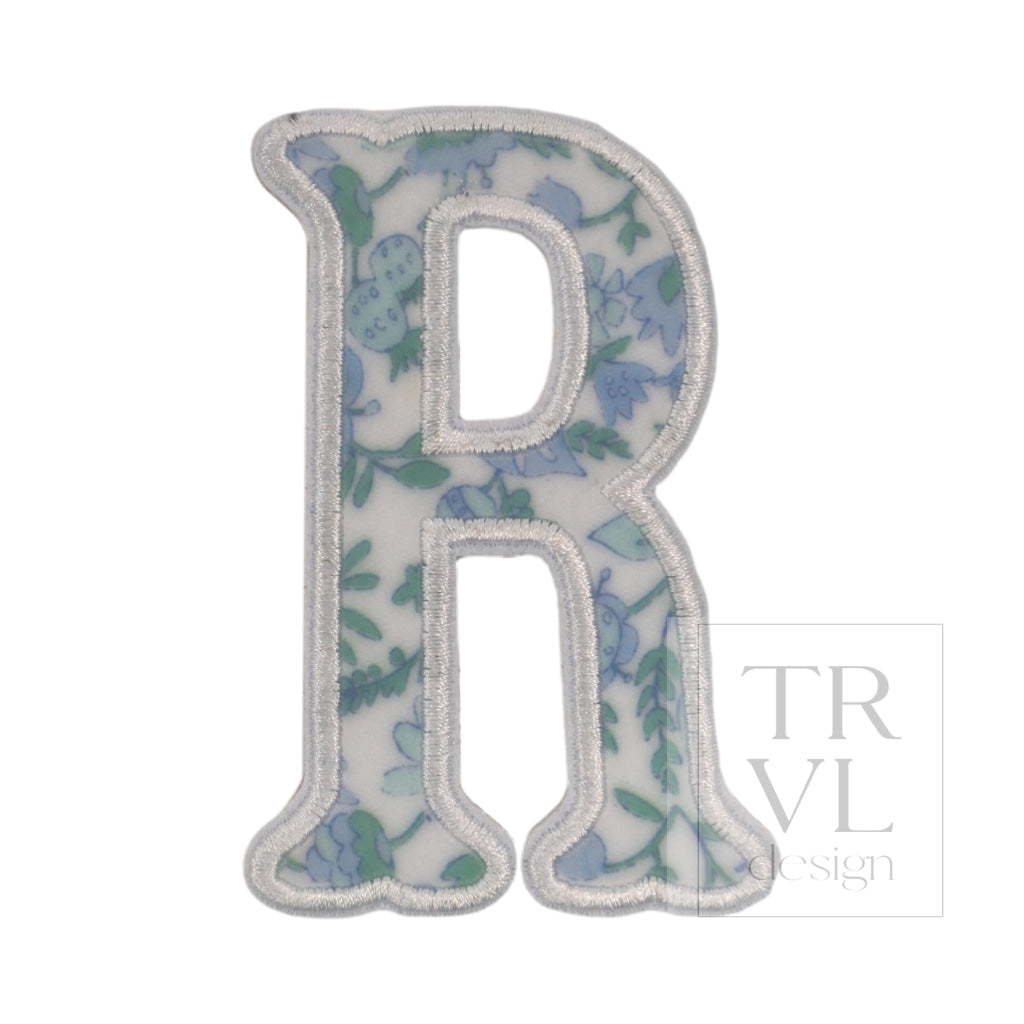 LETTER APPLIQUÉS - LARGE HAMPTONS FLORAL *2 PC PRE-PACK* - Letter R - Decorative Stickers