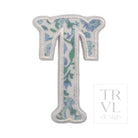 LETTER APPLIQUÉS - LARGE HAMPTONS FLORAL *2 PC PRE-PACK* - Letter T - Decorative Stickers