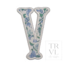 LETTER APPLIQUÉS - LARGE HAMPTONS FLORAL *2 PC PRE-PACK* - Letter V - Decorative Stickers