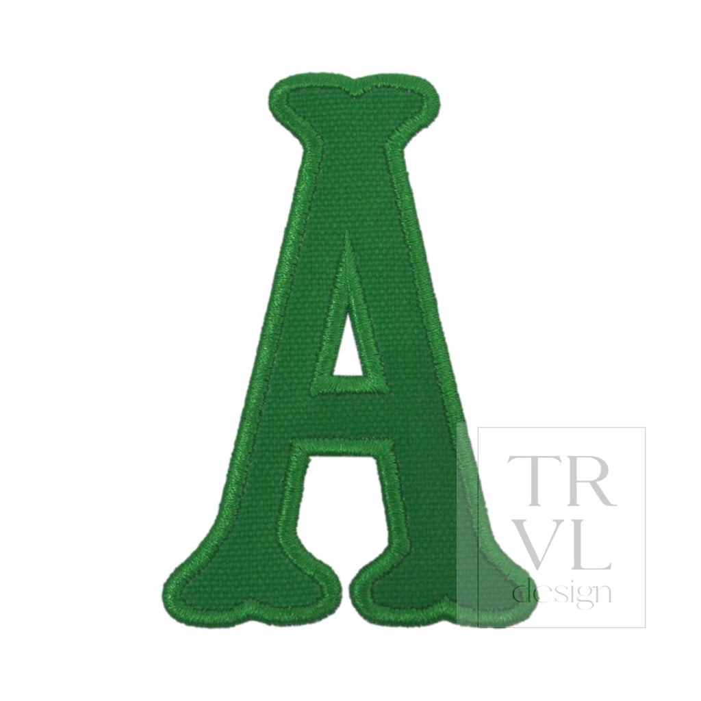 LETTER APPLIQUÉS - LARGE KELLY GREEN CANVAS *2 PC PRE-PACK* - Letter A - Decorative Stickers