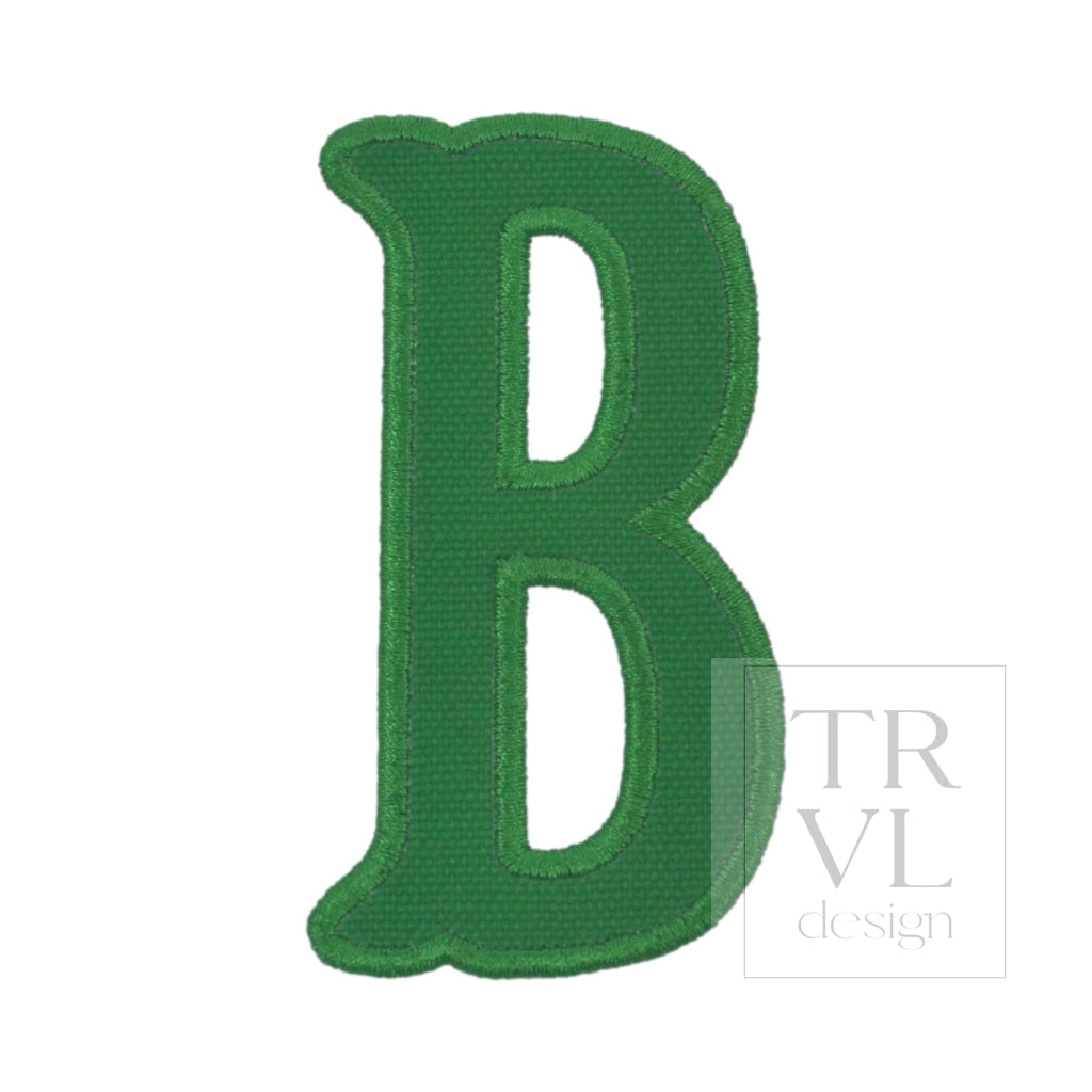 LETTER APPLIQUÉS - LARGE KELLY GREEN CANVAS *2 PC PRE-PACK* - Letter B - Decorative Stickers