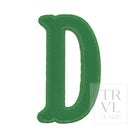 LETTER APPLIQUÉS - LARGE KELLY GREEN CANVAS *2 PC PRE-PACK* - Letter D - Decorative Stickers