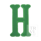 LETTER APPLIQUÉS - LARGE KELLY GREEN CANVAS *2 PC PRE-PACK* - Letter H - Decorative Stickers