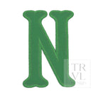 LETTER APPLIQUÉS - LARGE KELLY GREEN CANVAS *2 PC PRE-PACK* - Letter N - Decorative Stickers