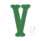 LETTER APPLIQUÉS - LARGE KELLY GREEN CANVAS *2 PC PRE-PACK* - Letter V - Decorative Stickers