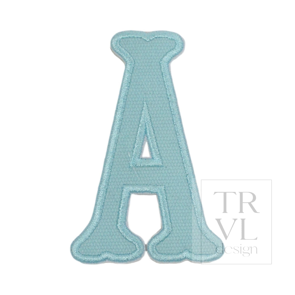 LETTER APPLIQUÉS - LARGE LAKE BLUE CANVAS *2 PC PRE-PACK* - Letter A - Decorative Stickers