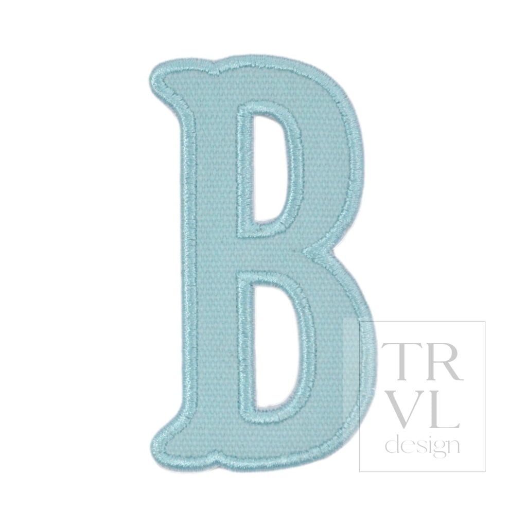 LETTER APPLIQUÉS - LARGE LAKE BLUE CANVAS *2 PC PRE-PACK* - Letter B - Decorative Stickers