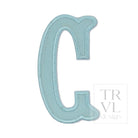 LETTER APPLIQUÉS - LARGE LAKE BLUE CANVAS *2 PC PRE-PACK* - Letter C - Decorative Stickers