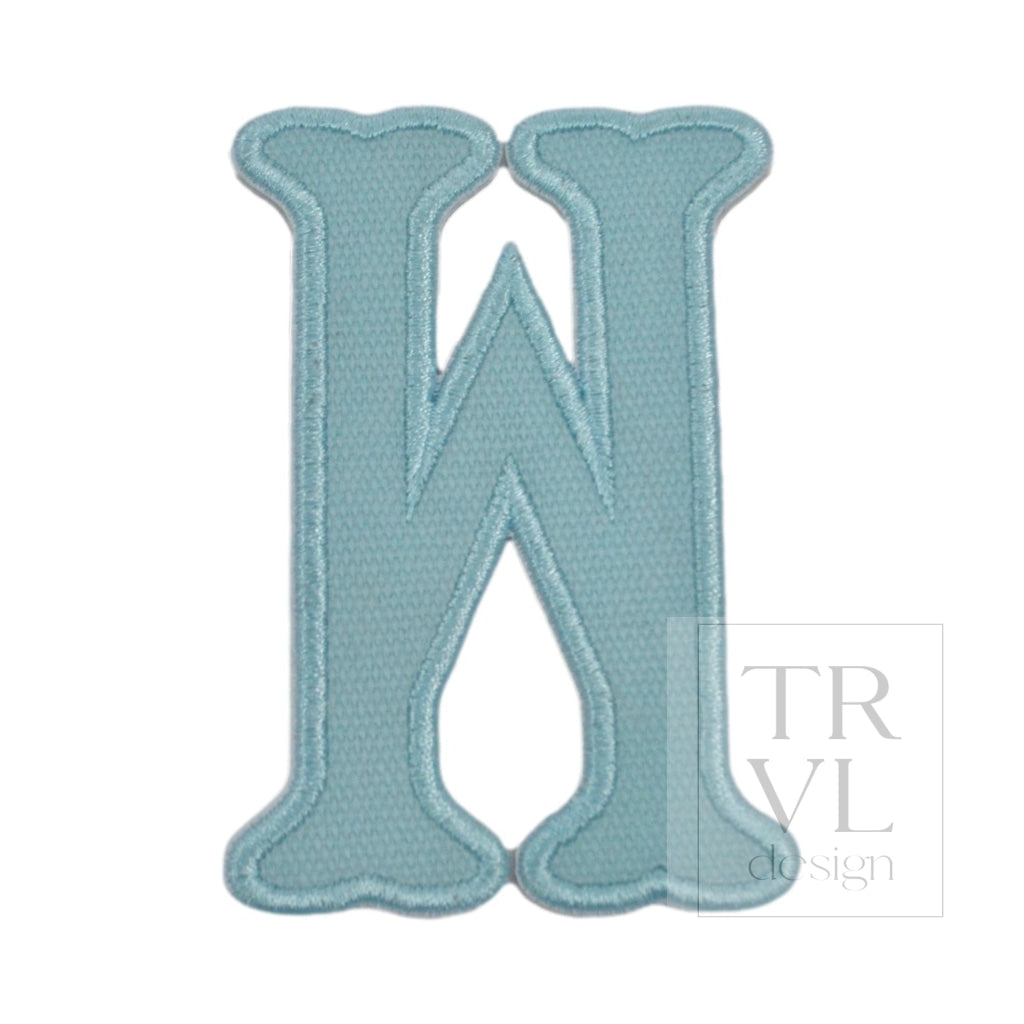 LETTER APPLIQUÉS - LARGE LAKE BLUE CANVAS *2 PC PRE-PACK* - Decorative Stickers