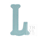 LETTER APPLIQUÉS - LARGE LAKE BLUE CANVAS *2 PC PRE-PACK* - Letter L - Decorative Stickers