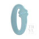 LETTER APPLIQUÉS - LARGE LAKE BLUE CANVAS *2 PC PRE-PACK* - Letter O - Decorative Stickers