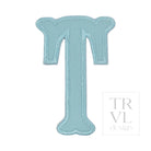 LETTER APPLIQUÉS - LARGE LAKE BLUE CANVAS *2 PC PRE-PACK* - Letter T - Decorative Stickers