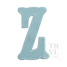 LETTER APPLIQUÉS - LARGE LAKE BLUE CANVAS *2 PC PRE-PACK* - Letter Z - Decorative Stickers