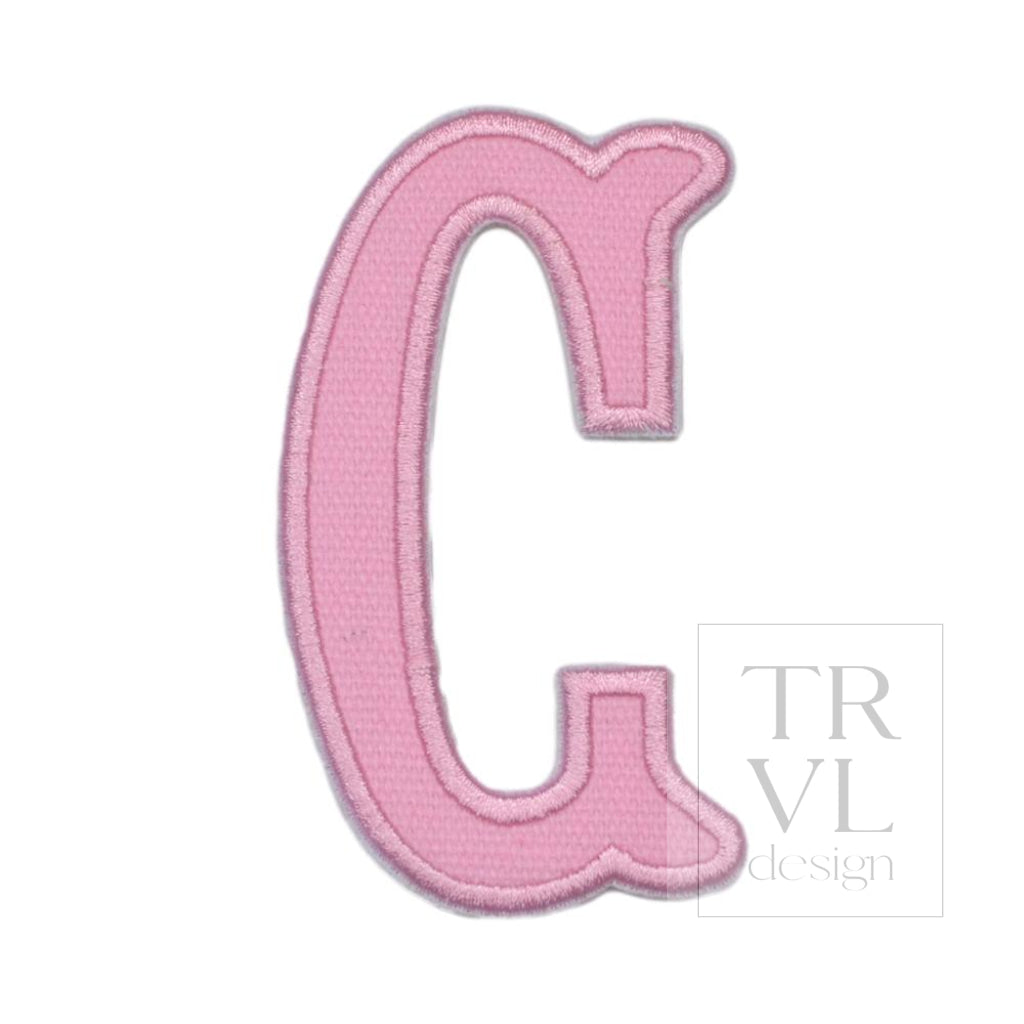 Pink Canvas Appliqué Letters *2 Pc Pre-Pack* Letter C