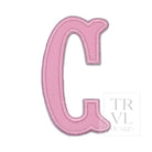 Pink Canvas Appliqué Letters *2 Pc Pre-Pack* Letter C
