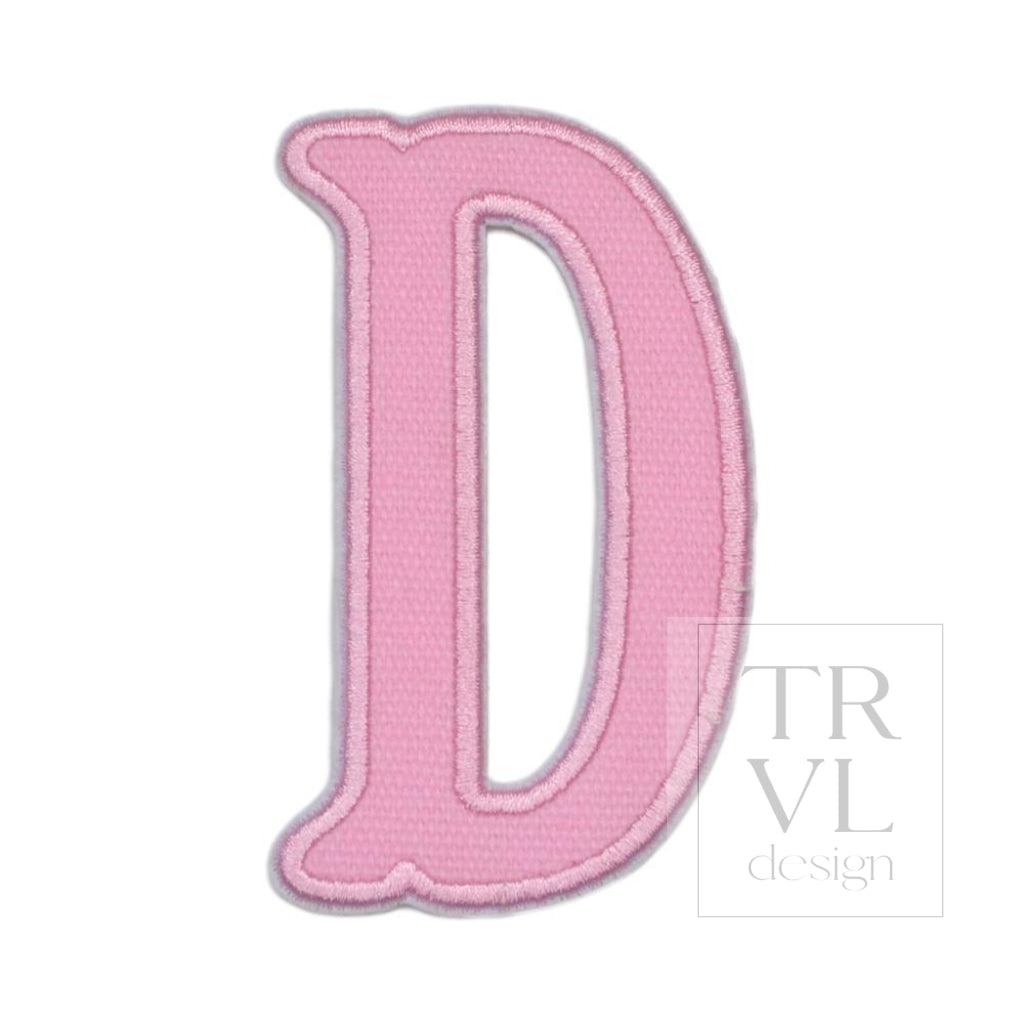 Pink Canvas Appliqué Letters *2 Pc Pre-Pack* Letter D