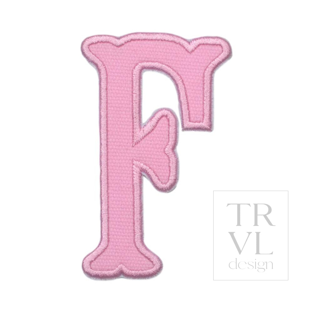 Pink Canvas Appliqué Letters *2 Pc Pre-Pack* Letter F