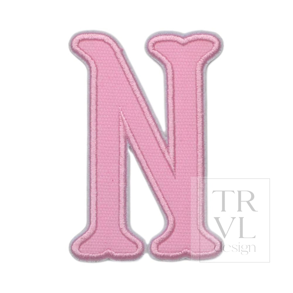 Pink Canvas Appliqué Letters *2 Pc Pre-Pack* Letter N