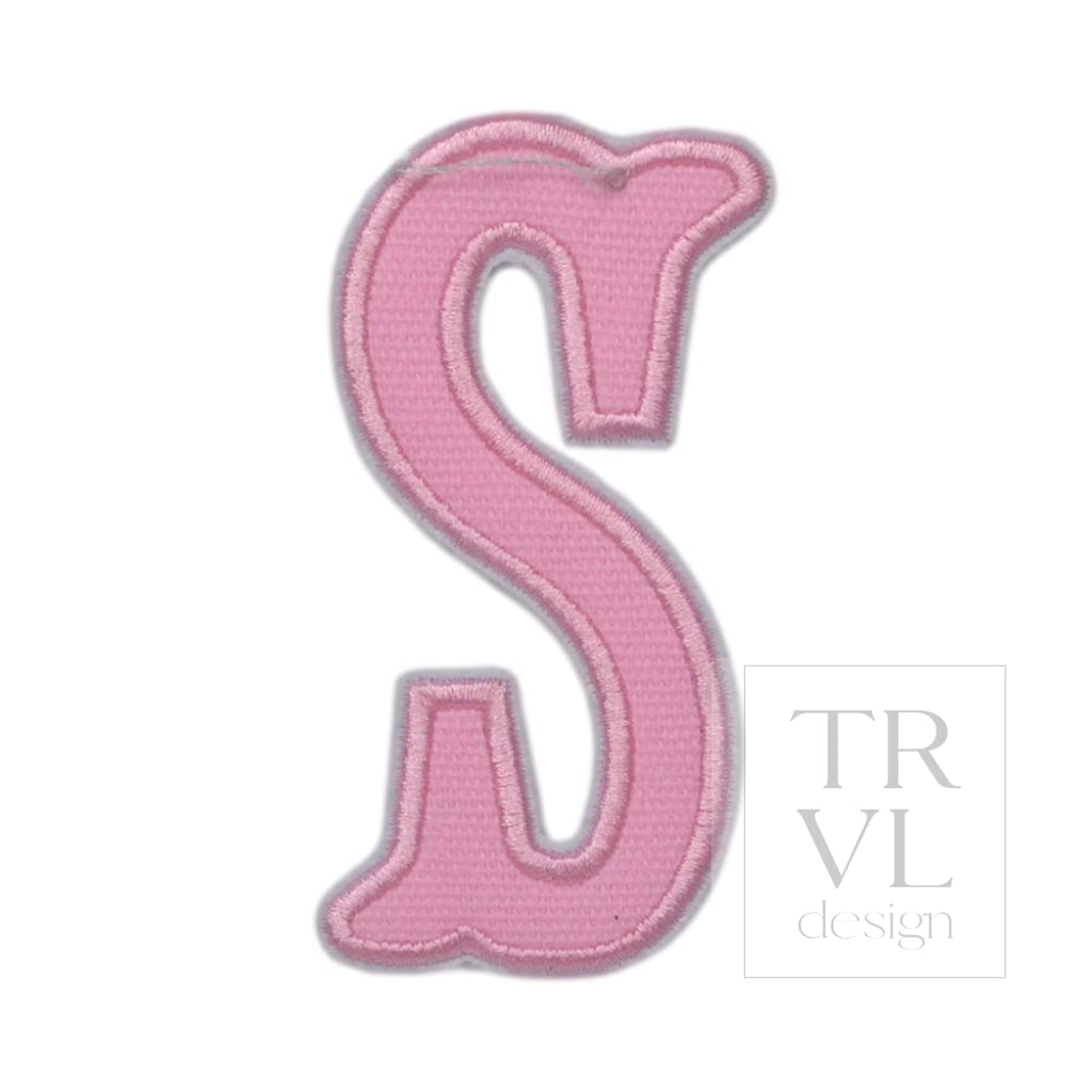 Pink Canvas Appliqué Letters *2 Pc Pre-Pack* Letter S