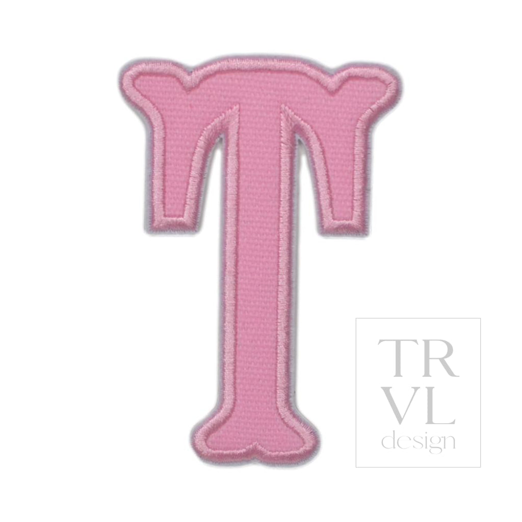 Pink Canvas Appliqué Letters *2 Pc Pre-Pack* Letter T