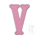 Pink Canvas Appliqué Letters *2 Pc Pre-Pack* Letter V