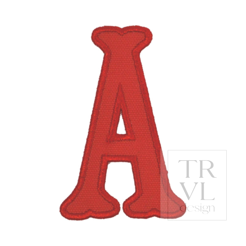 LETTER APPLIQUÉS - LARGE RED CANVAS *2 PC PRE-PACK* - Letter A - Decorative Stickers