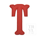 LETTER APPLIQUÉS - LARGE RED CANVAS *2 PC PRE-PACK* - Letter T - Decorative Stickers