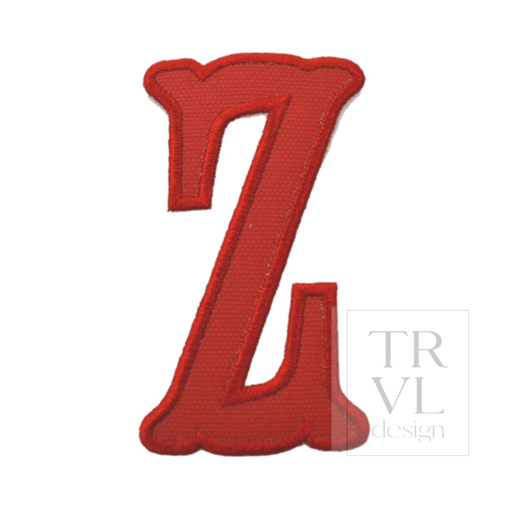 LETTER APPLIQUÉS - LARGE RED CANVAS *2 PC PRE-PACK* - Letter Z - Decorative Stickers