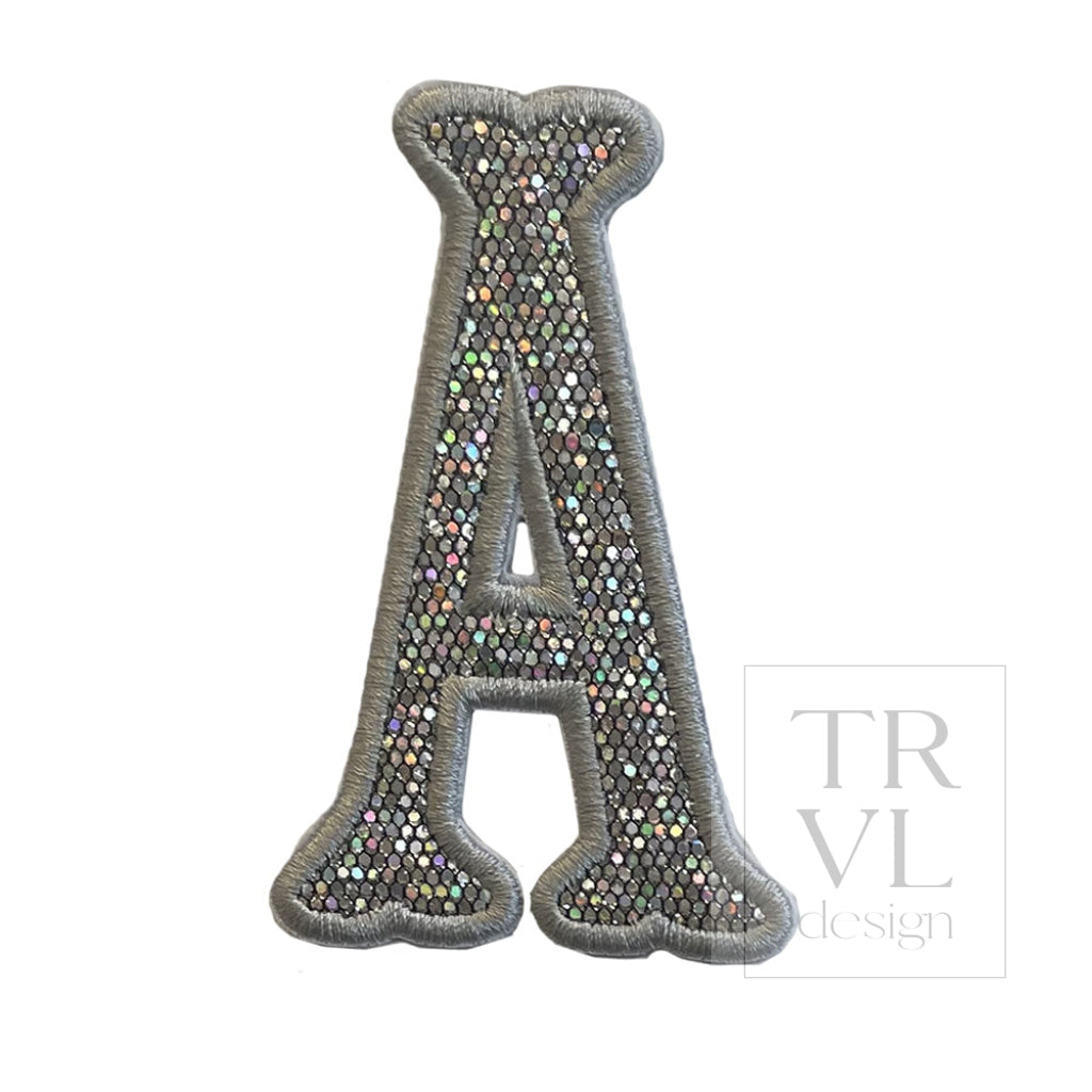 Silver Glitter Appliqué Letters *2 Pc Pre - Pack* Letter A
