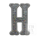 Silver Glitter Appliqué Letters *2 Pc Pre-Pack* Letter H