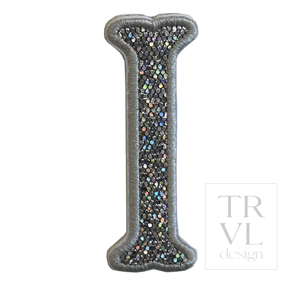 Silver Glitter Appliqué Letters *2 Pc Pre-Pack* Letter I