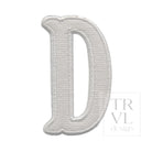 LETTER APPLIQUÉS - LARGE WHITE CANVAS *2 PC PRE-PACK* - Letter D - Decorative Stickers