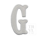 LETTER APPLIQUÉS - LARGE WHITE CANVAS *2 PC PRE-PACK* - Letter G - Decorative Stickers