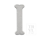 LETTER APPLIQUÉS - LARGE WHITE CANVAS *2 PC PRE-PACK* - Letter I - Decorative Stickers