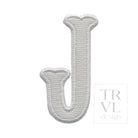 LETTER APPLIQUÉS - LARGE WHITE CANVAS *2 PC PRE-PACK* - Letter J - Decorative Stickers