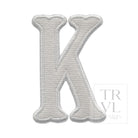 LETTER APPLIQUÉS - LARGE WHITE CANVAS *2 PC PRE-PACK* - Letter K - Decorative Stickers