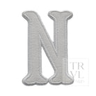 LETTER APPLIQUÉS - LARGE WHITE CANVAS *2 PC PRE-PACK* - Letter N - Decorative Stickers