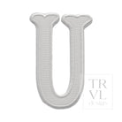 LETTER APPLIQUÉS - LARGE WHITE CANVAS *2 PC PRE-PACK* - Letter U - Decorative Stickers