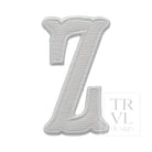 LETTER APPLIQUÉS - LARGE WHITE CANVAS *2 PC PRE-PACK* - Letter Z - Decorative Stickers