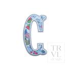 LETTER APPLIQUÉS - SMALL BRIDGEHAMPTON FLORAL *2 PC PRE-PACK* - Letter C - Decorative Stickers