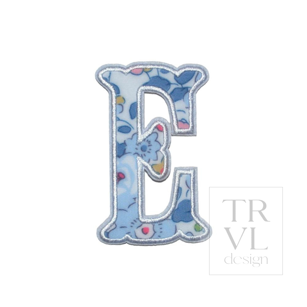 LETTER APPLIQUÉS - SMALL BRIDGEHAMPTON FLORAL *2 PC PRE-PACK* - Letter E - Decorative Stickers